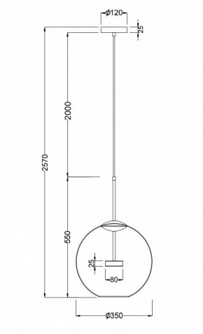 Подвесной светильник Maytoni Cometa MOD056PL-L12G3K в Копейске - kopejsk.mebel24.online | фото 3