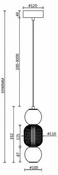 Подвесной светильник Maytoni Drop MOD273PL-L16G3K в Копейске - kopejsk.mebel24.online | фото 3