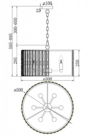 Подвесной светильник Maytoni Facet MOD094PL-06G в Копейске - kopejsk.mebel24.online | фото 4