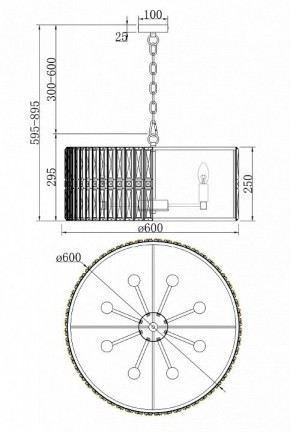 Подвесной светильник Maytoni Facet MOD094PL-08G в Копейске - kopejsk.mebel24.online | фото 3