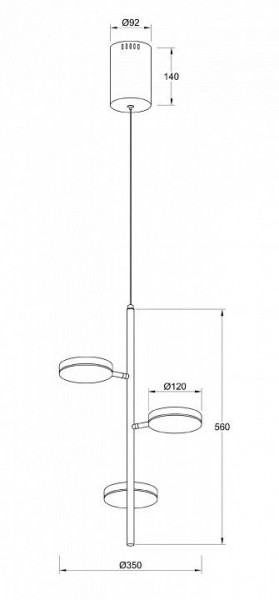 Подвесной светильник Maytoni Fad MOD070PL-L18B3K в Копейске - kopejsk.mebel24.online | фото 4