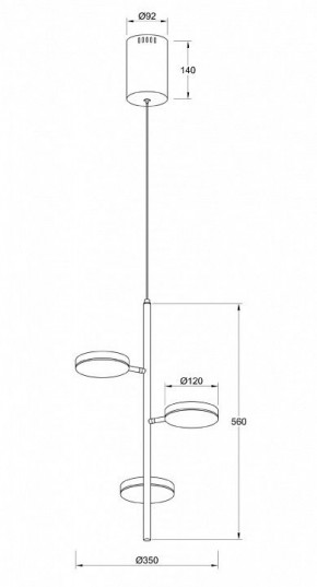 Подвесной светильник Maytoni Fad MOD070PL-L18WK в Копейске - kopejsk.mebel24.online | фото 4