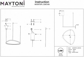 Подвесной светильник Maytoni Glint MOD072PL-L28CH3K в Копейске - kopejsk.mebel24.online | фото 4