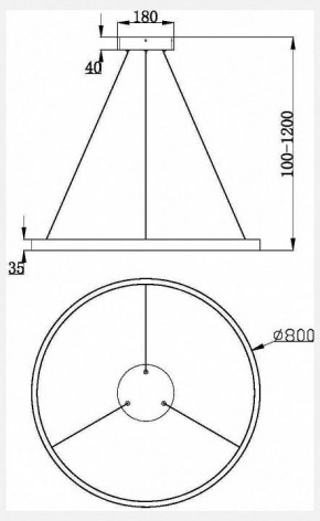 Подвесной светильник Maytoni Rim 1 MOD058PL-L42W3K в Копейске - kopejsk.mebel24.online | фото 3