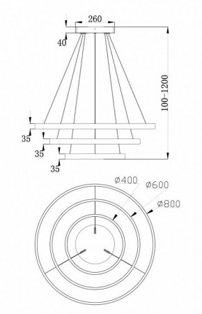 Подвесной светильник Maytoni Rim MOD058PL-L100W4K в Копейске - kopejsk.mebel24.online | фото 6