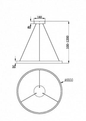 Подвесной светильник Maytoni Rim MOD058PL-L42BSK в Копейске - kopejsk.mebel24.online | фото 2