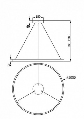 Подвесной светильник Maytoni Rim MOD058PL-L54BK в Копейске - kopejsk.mebel24.online | фото 4