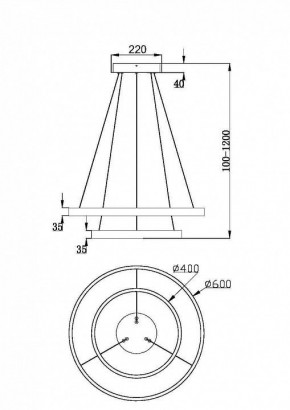 Подвесной светильник Maytoni Rim MOD058PL-L55BSK в Копейске - kopejsk.mebel24.online | фото 4