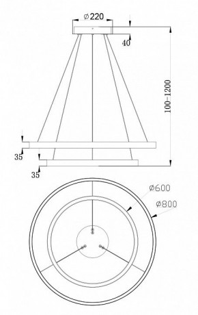 Подвесной светильник Maytoni Rim MOD058PL-L74BS4K в Копейске - kopejsk.mebel24.online | фото 7