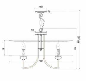 Подвесной светильник Maytoni Roma ARM006PL-08G в Копейске - kopejsk.mebel24.online | фото 4