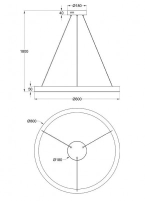 Подвесной светильник Maytoni Saturno MOD415PL-L60BS4K в Копейске - kopejsk.mebel24.online | фото 4