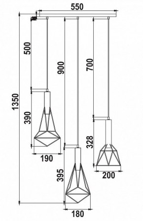 Подвесной светильник Maytoni Spider T021-03-B в Копейске - kopejsk.mebel24.online | фото 6