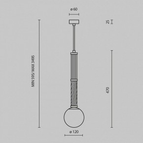 Подвесной светильник Maytoni Teatro MOD287PL-01BS в Копейске - kopejsk.mebel24.online | фото 5