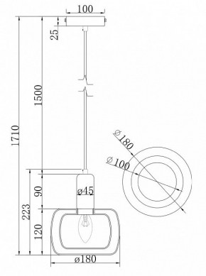 Подвесной светильник Maytoni Vision MOD411PL-01G в Копейске - kopejsk.mebel24.online | фото 7
