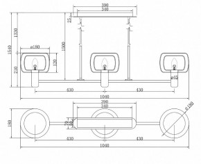 Подвесной светильник Maytoni Vision MOD411PL-03G в Копейске - kopejsk.mebel24.online | фото 6