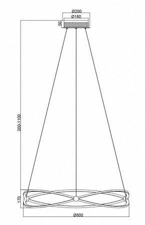 Подвесной светильник Maytoni Weave MOD062PL-L56CH3K в Копейске - kopejsk.mebel24.online | фото 5