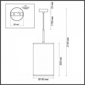Подвесной светильник Odeon Light Bergi 5064/1A в Копейске - kopejsk.mebel24.online | фото 9