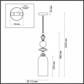 Подвесной светильник Odeon Light Bizet 4855/1 в Копейске - kopejsk.mebel24.online | фото