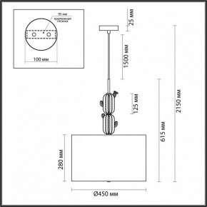 Подвесной светильник Odeon Light Cactus 5425/3 в Копейске - kopejsk.mebel24.online | фото 6