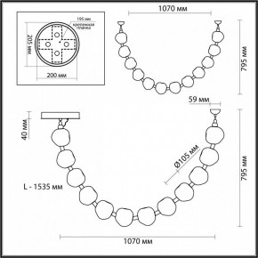 Подвесной светильник Odeon Light Jemstone 5085/48L в Копейске - kopejsk.mebel24.online | фото 7