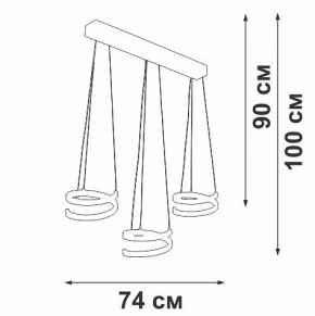 Подвесной светильник Vitaluce V3047 V3047-1/3S в Копейске - kopejsk.mebel24.online | фото 4