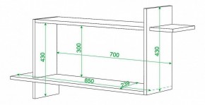 Полка книжная Домино нельсон ПК-16 в Копейске - kopejsk.mebel24.online | фото 2