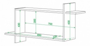 Полка книжная Домино ПК-16 в Копейске - kopejsk.mebel24.online | фото 2