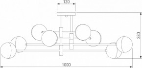 Потолочная люстра Eurosvet Nuvola 70129/8 латунь в Копейске - kopejsk.mebel24.online | фото 3