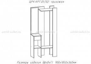 КРИТ-1 Прихожая (Делано светлый) в Копейске - kopejsk.mebel24.online | фото 2