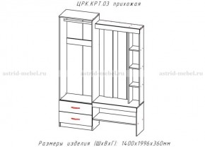 КРИТ-3 Прихожая (Анкор темный/Анкор белый) в Копейске - kopejsk.mebel24.online | фото 2