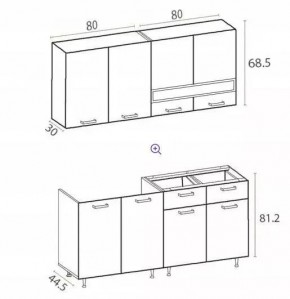 РИО-2 ЛДСП Кухонный гарнитур 1,6 м в Копейске - kopejsk.mebel24.online | фото 7