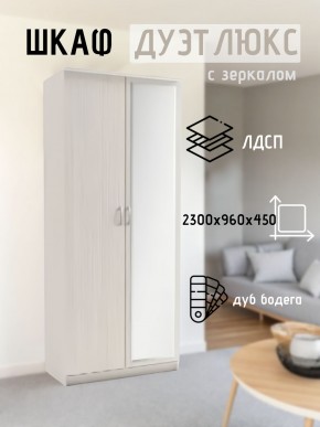 Шкаф 2-х створчатый Дуэт Люкс с зеркалом в Копейске - kopejsk.mebel24.online | фото 5