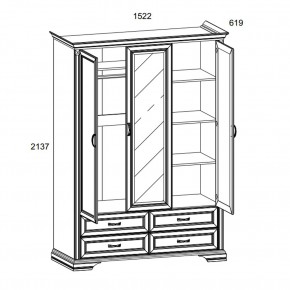 Шкаф 3D4S Z, MONAKO, цвет Сосна винтаж в Копейске - kopejsk.mebel24.online | фото 1