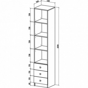 Шкаф для белья Бостон-3 в Копейске - kopejsk.mebel24.online | фото 2