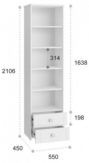 Шкаф для белья Изабель ИЗ-63К с зеркалом в Копейске - kopejsk.mebel24.online | фото 3