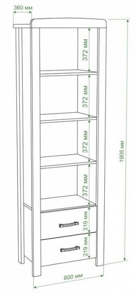 Шкаф книжный Бартоло ВТД-СФ в Копейске - kopejsk.mebel24.online | фото 2