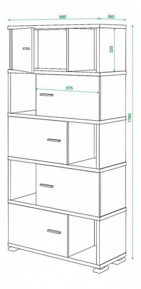 Шкаф комбинированный Домино СБ-30/5 в Копейске - kopejsk.mebel24.online | фото 2