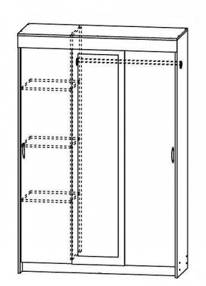 Шкаф-купе Бассо 1300 (Венге/Дуб белфорд) в Копейске - kopejsk.mebel24.online | фото 2