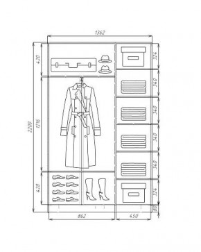 Шкаф-купе ХИТ 22-4-14-77 (420) в Копейске - kopejsk.mebel24.online | фото 3