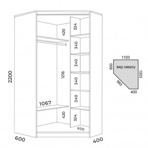 Шкаф-купе ХИТ-У-L-22-64-15 в Копейске - kopejsk.mebel24.online | фото 2