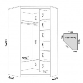 Шкаф-купе ХИТ-У-R-24-64-11 в Копейске - kopejsk.mebel24.online | фото 3