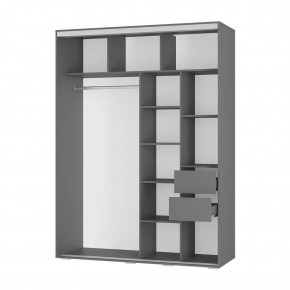 Шкаф-купе Крафт-6 1.6 м ШКК-06 (графит) в Копейске - kopejsk.mebel24.online | фото 2
