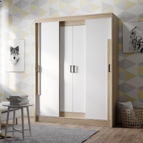Шкаф-купе Смарт ШКК-06 (дуб сонома/белый) в Копейске - kopejsk.mebel24.online | фото