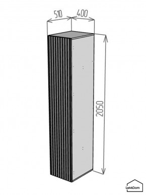Шкаф Linnea MHR-1 2050х400х510 (Белый-М 11.1.2) в Копейске - kopejsk.mebel24.online | фото 2