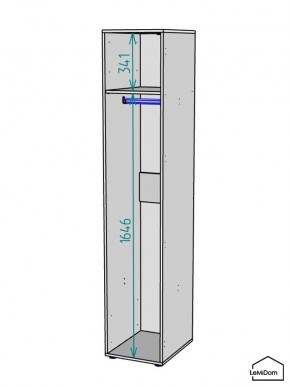Шкаф Linnea MHR-1 2050х400х510 (Белый-М 11.1.2) в Копейске - kopejsk.mebel24.online | фото 3