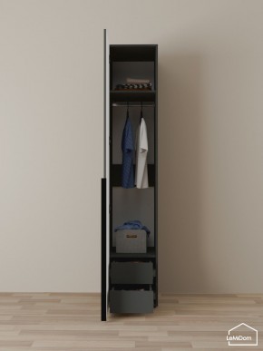 Шкаф Linnea MHR-1-3 2050х400х510 (Графит-М 11.1.25) в Копейске - kopejsk.mebel24.online | фото 3