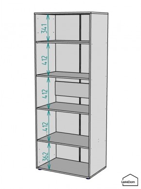 Шкаф Linnea MHR-2-2 2050х800х510 (Графит-М 11.1.25) в Копейске - kopejsk.mebel24.online | фото 3