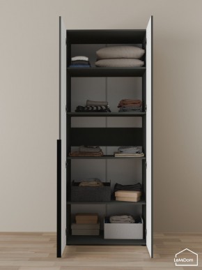 Шкаф Linnea MHR-2-2 2050х800х510 (Графит-М 11.1.25) в Копейске - kopejsk.mebel24.online | фото 4