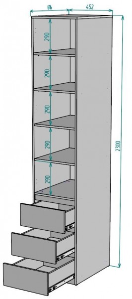 Шкаф Мальта H161 в Копейске - kopejsk.mebel24.online | фото 2