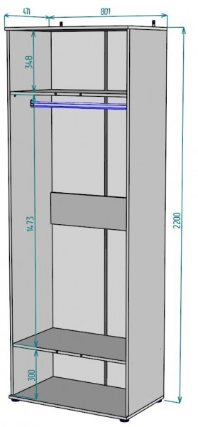 Шкаф Ольга H58 в Копейске - kopejsk.mebel24.online | фото 2